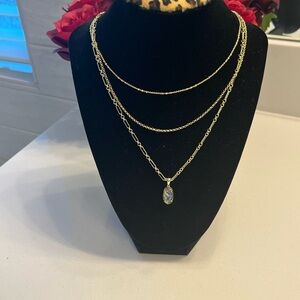 Kendra Scott Elisa Triple Stand Necklace Gold 454